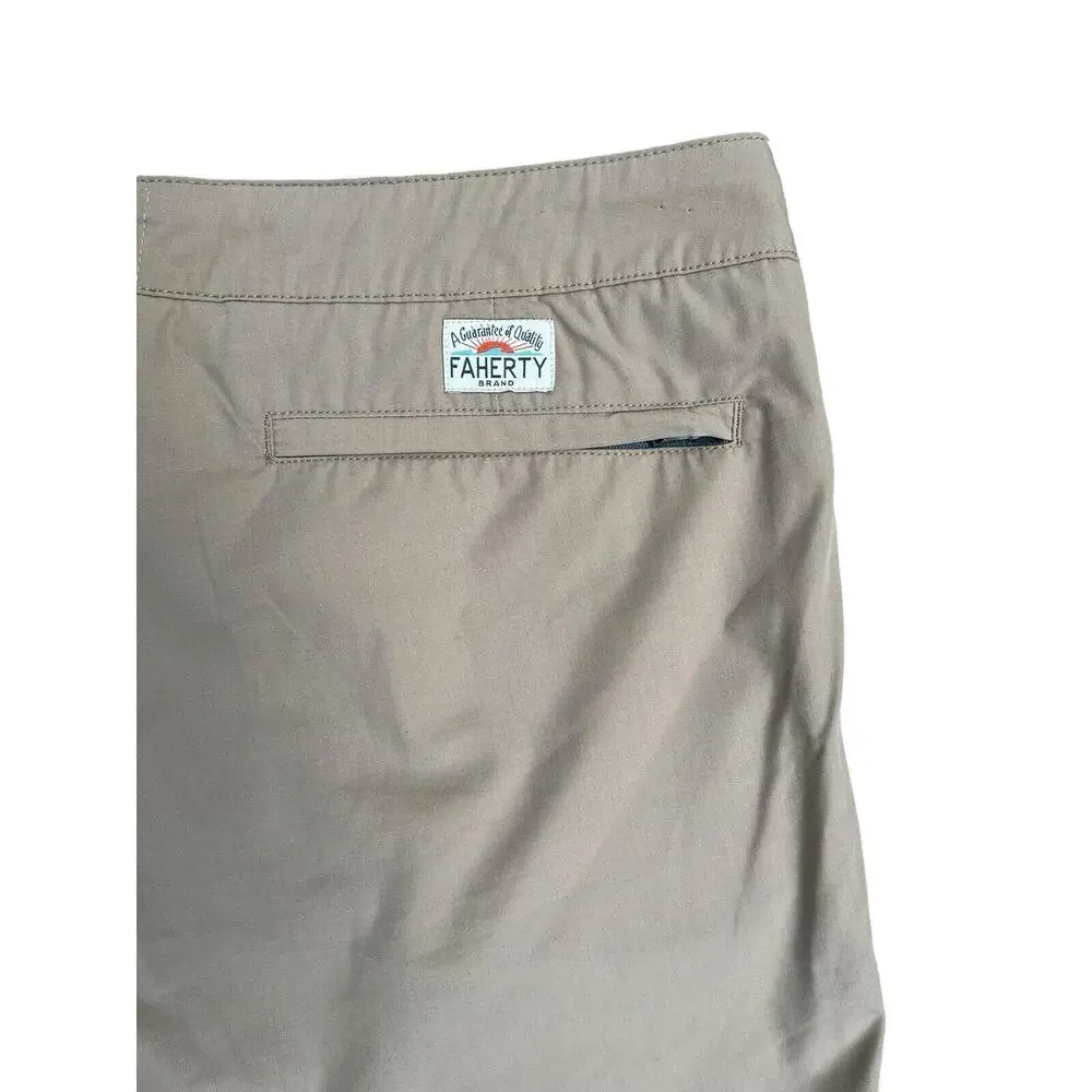 Faherty All‎ Day Chino Shorts 9 Inch Stretch Comfort Casual, Size 35